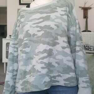 over sized camo sweater